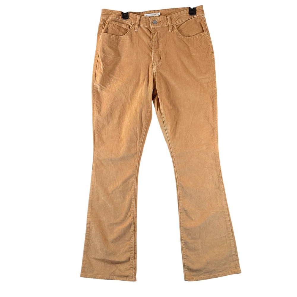 Levi's 725 High Rise Bootcut Pants 31 Tan Corduroy Retro Boho 18817-0107